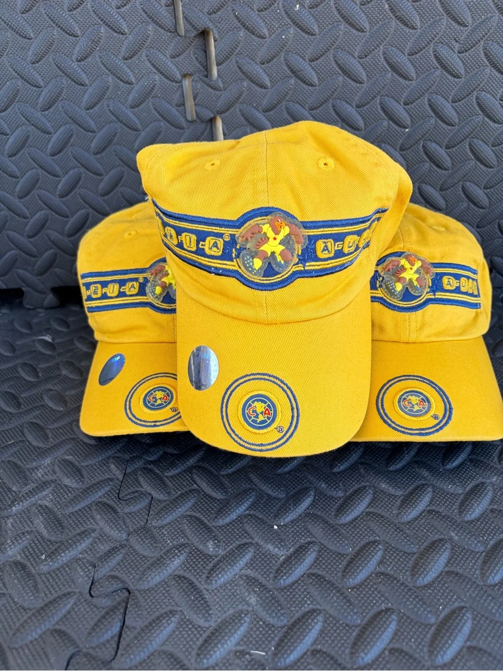 América  Aguilas Yellow Cotton Baseball Cap with Team Crest Unixes